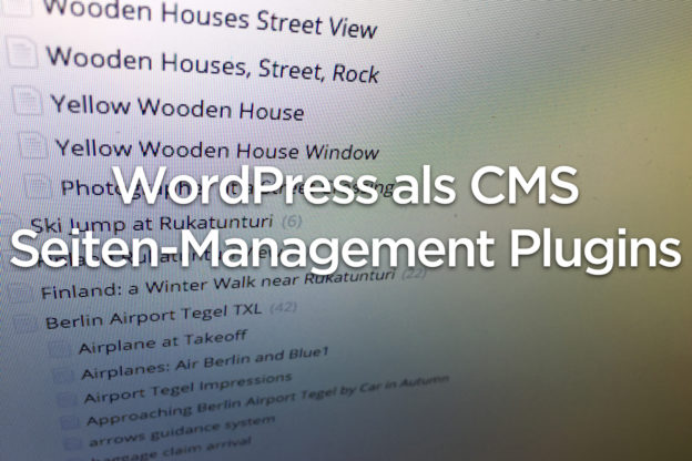 WordPress CMS - Seiten Management Plugins